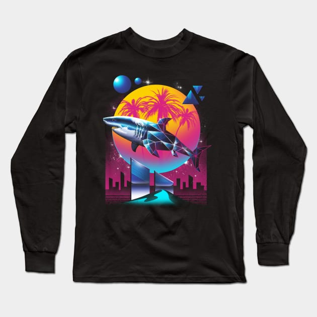 Rad Shark Long Sleeve T-Shirt by Vincent Trinidad Art